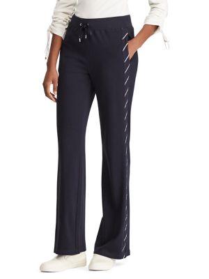 Lauren Ralph Lauren Tuxedo-striped Stretch Sweatpants