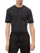 Calvin Klein Jeans Slim-fit Striped Henley T-shirt