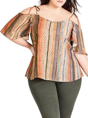 City Chic Plus Fairgrounds Boho Top
