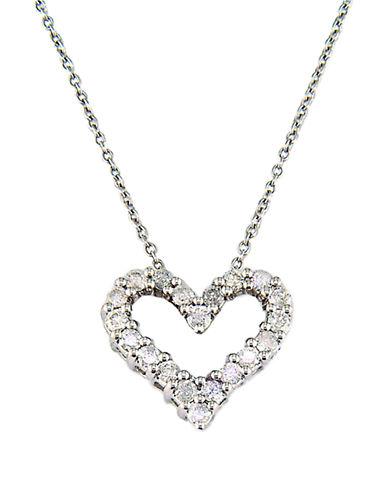 Effy Classique 14k White Gold Diamond Heart Pendant Necklace