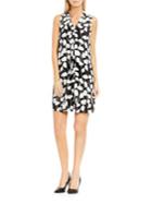 Vince Camuto Petite Blossom Inverted Pleated Dress