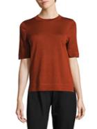 Dkny Wool-blend Mockneck Tee