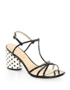 Marc Jacobs Sheena Leather T-strap Studded Sandals