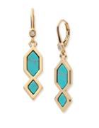 Ivanka Trump Turquoise Re-constituted Stone Double Drop Earrings