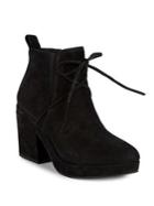 Eileen Fisher Lace-up Suede Booties