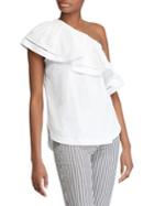 Lauren Ralph Lauren One-shoulder Ruffle Top