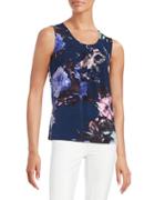 Nipon Boutique Pleated Floral Top