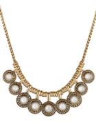 Lucky Brand Pearl Studded Collar Necklace