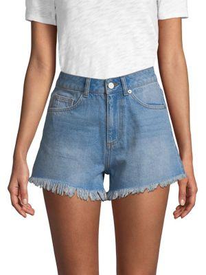 French Connection Frayed Hem Denim Shorts