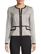 Calvin Klein Dotted Piped Zip-front Jacket