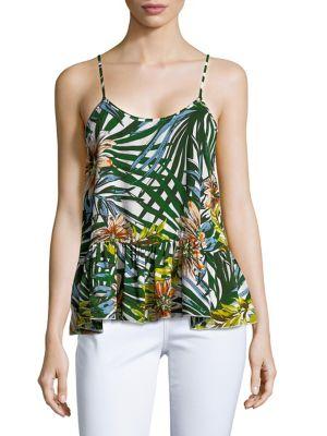 Design Lab Lord & Taylor Peplum Cotton Tank Top