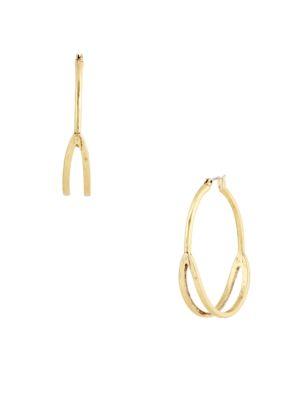 Lucky Brand Goldtone Split Hoop Earrings