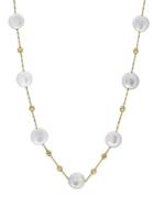 Effy 14k Yellow Gold & 11mm White Round Pearl Station Necklace