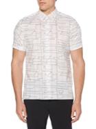 Perry Ellis Abstract Linear Short-sleeve Shirt