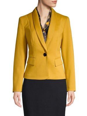 Kasper One-button Shawl Collar Blazer