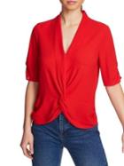 1.state Knot Faux Wrap Top