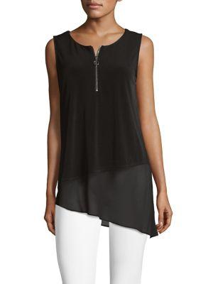 Calvin Klein Asymmetric Chiffon Blouse