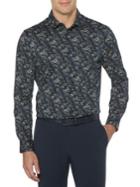 Perry Ellis Rose-print Stretch Shirt
