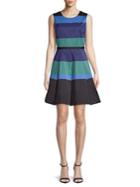 Imnyc Isaac Mizrahi Colorblock Stripe Fit-&-flare Dress