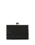 Franchi Floral-embroidered Sequined Clutch