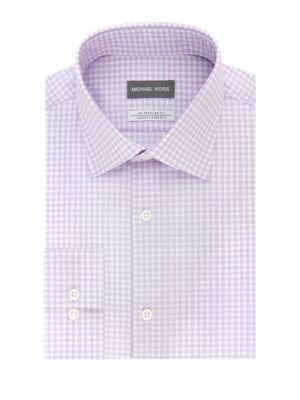 Michael Kors Regular-fit Airsoft Stretch Gingham Dress Shirt
