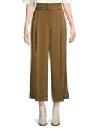 Marella Pleated Belted Wide-leg Pants