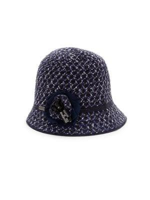 Betmar Textured Flower Cloche Hat