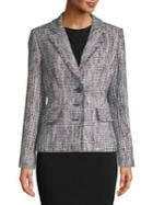 Karl Lagerfeld Paris Frayed Tweed Jacket