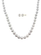 Sonatina 9-11mm South Sea Cultured Pearl And 14k Yellow Gold Necklace And Stud Earrings Set