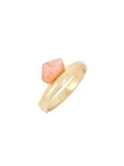 Robert Lee Morris Collection Sunset Orange Mother-of-pearl And Crystal Hinge Bracelet