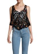 Free People Last Rose Crochet Cotton Top