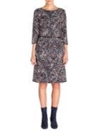 Olsen Rustic Luxury Animal-print Cotton-blend A-line Dress