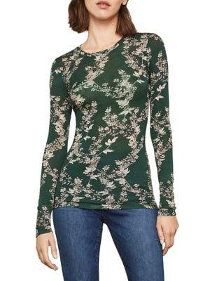 Bcbgmaxazria Long-sleeve Floral Top