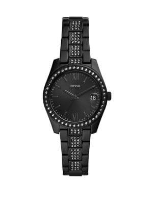 Fossil Scarlette Three-hand Date Black Stainless Steel Bracelet Watch