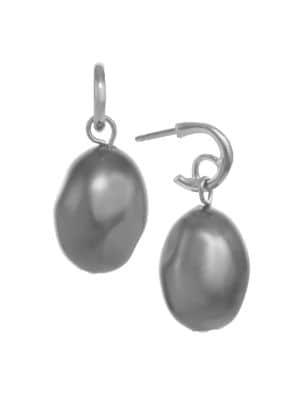 Laundry By Shelli Segal Silvertone Pearl-shaped Drop Earrings