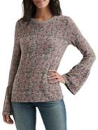 Lucky Brand Floral Bell Sleeve Top