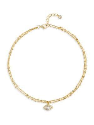 Lord & Taylor Evil Eye Crystal Anklet