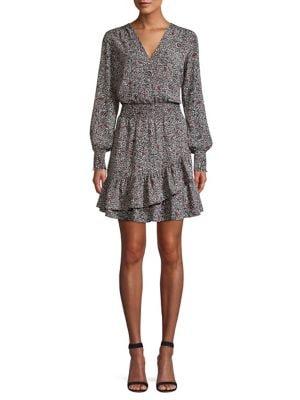 Michael Michael Kors Ruffle-trim Floral Dress