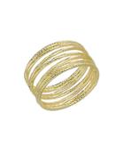 Lord & Taylor 14k Yellow Gold Textured Tube Ring