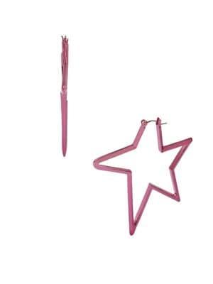 Betsey Johnson Abstract Star Hoop Earrings