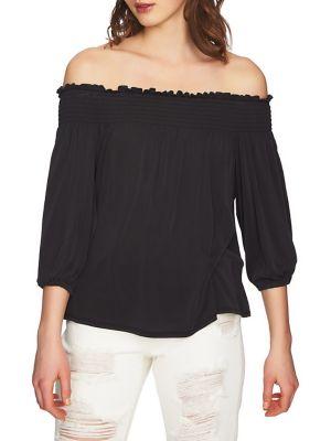 1.state Smocked Edge Off-the-shoulder Top
