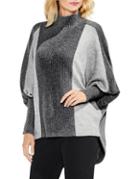 Vince Camuto Colorblock Dolman-sleeve Front Rib Sweater