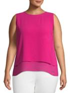 Michael Kors Plus Sleeveless Cutout Top