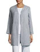 Eileen Fisher Open-front Organic Linen Jacket