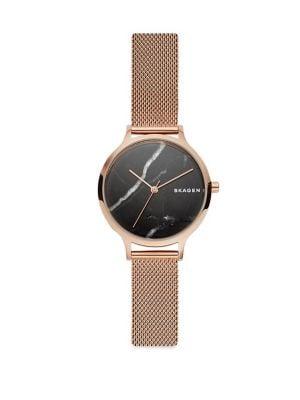 Skagen Anita Rose-goldtone Mesh Bracelet Watch