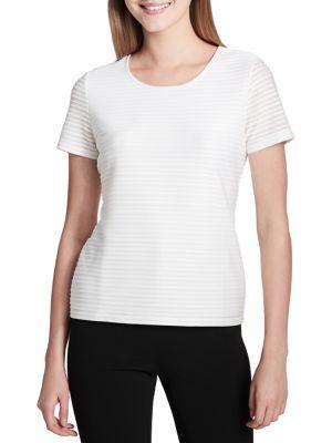Calvin Klein Sheer Textured Crewneck Tee