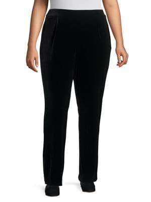 Tahari Arthur S. Levine Plus Velvet Pants