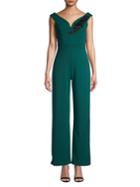 Quiz Off-the-shoulder Embroidered Floral Jumpsuit