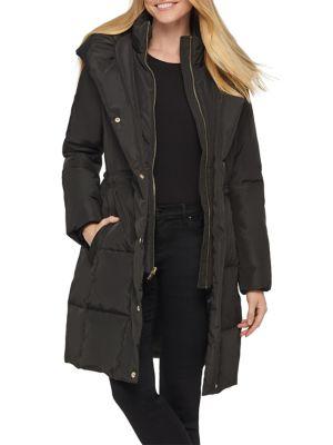 Karl Lagerfeld Paris Shawl Collar Puffer Coat