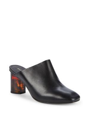 Kurt Geiger London Stride Leather Heeled Mules